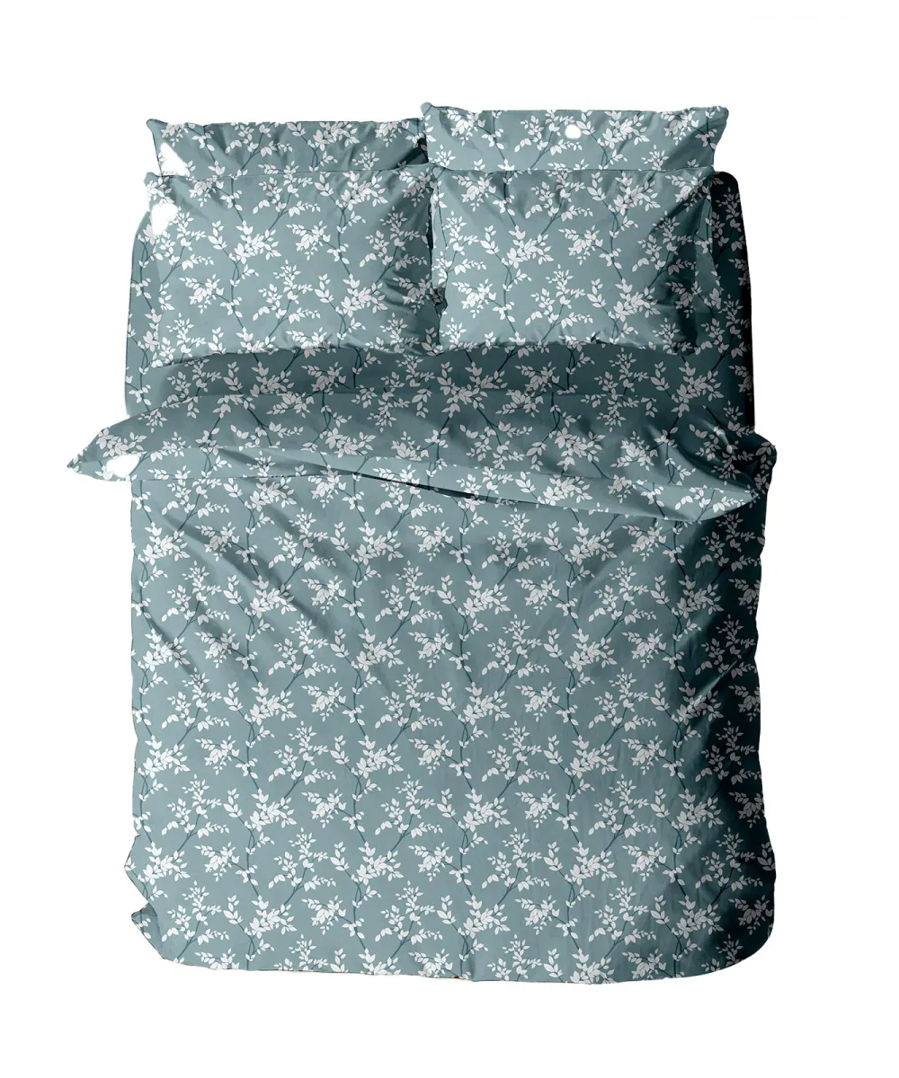 Παπλωματοθήκη Menta Εμπριμέ 480 Blue Υπέρδιπλη (230x250)