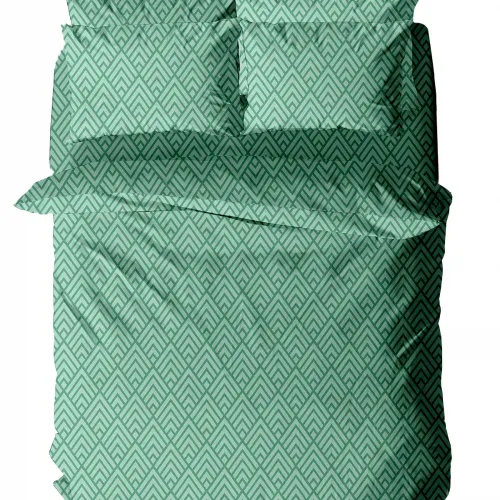 Παπλωματοθήκη Menta Εμπριμέ 500 Aqua Υπέρδιπλη (230x250)