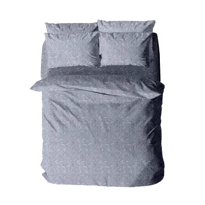 Σετ Σεντόνια Menta Εμπριμέ 440 Grey Μονό (160x260)