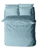 Σετ Σεντόνια Menta Εμπριμέ 500 Blue Μονό (160x260)