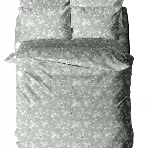 Σετ Σεντόνια Menta Εμπριμέ 480 Grey Υπερδιπλο (240x260)