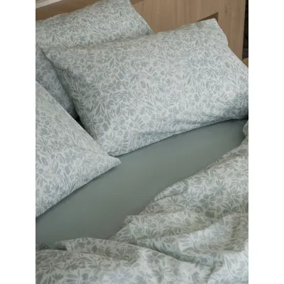 Σετ Σεντόνια Cotton Feelings 2070 Aqua Μονό (165x270)