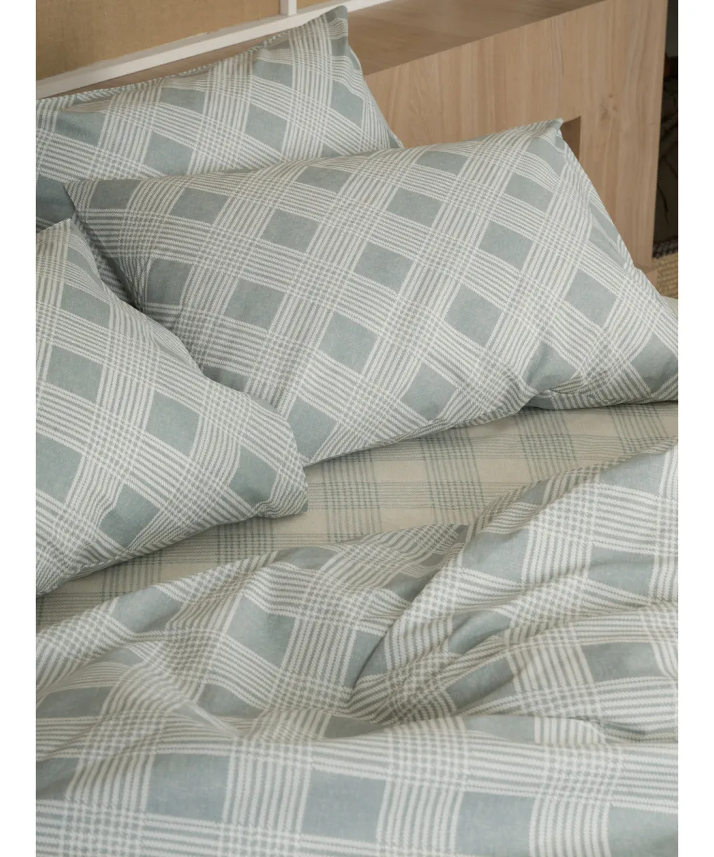 Σετ Σεντόνια Cotton Feelings 2072 Aqua Μονό (165x270)