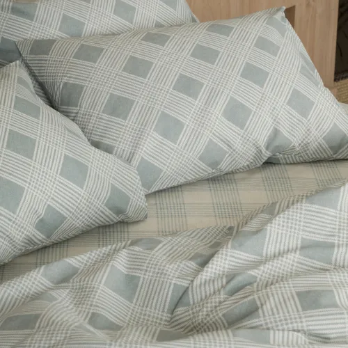 Σετ Σεντόνια Cotton Feelings 2072 Aqua Μονό (165x270)