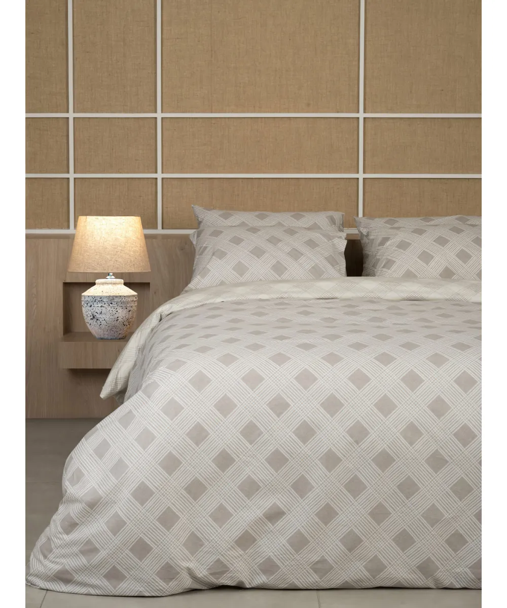 Σετ Σεντόνια Cotton Feelings 2072 Beige Μονό (165x270)