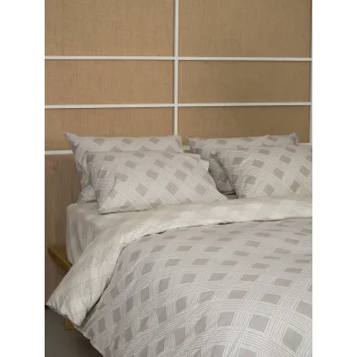 Σετ Σεντόνια Cotton Feelings 2072 Beige Μονό με λάστιχο(105x205 30)
