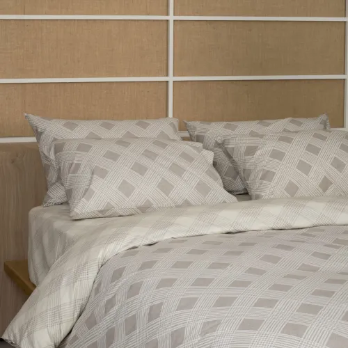 Σετ Σεντόνια Cotton Feelings 2072 Beige Μονό με λάστιχο(105x205 30)