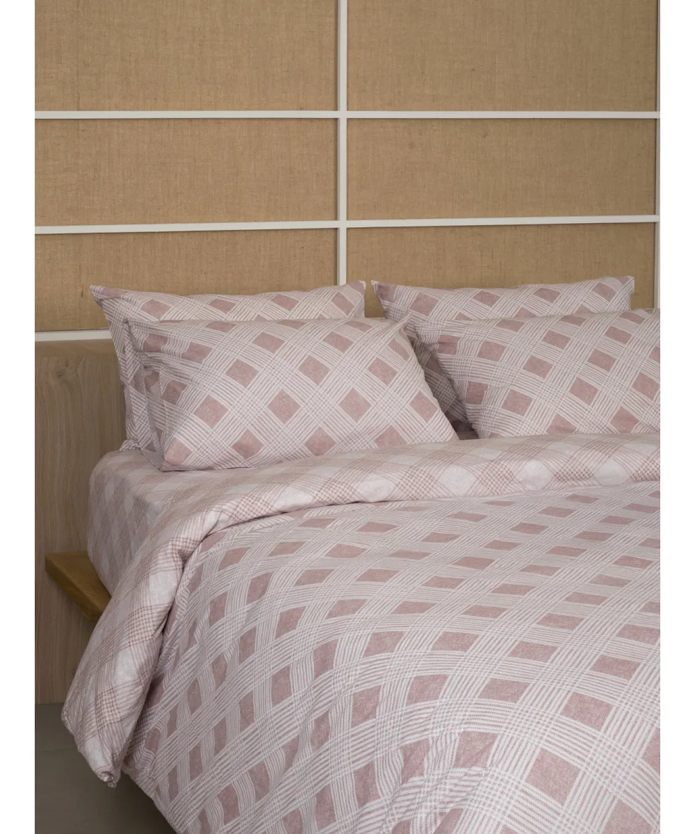 Σετ Σεντόνια Cotton Feelings 2072 Rose Μονό (165x270)