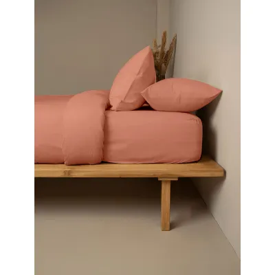 Σεντόνι Cotton Feelings φλατ 117 Peach Μονό (165x270)