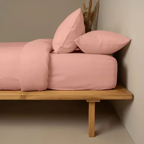 Σετ Σεντόνια Cotton Feelings 116 Light Pink Μονό με λάστιχο(105x205 30)