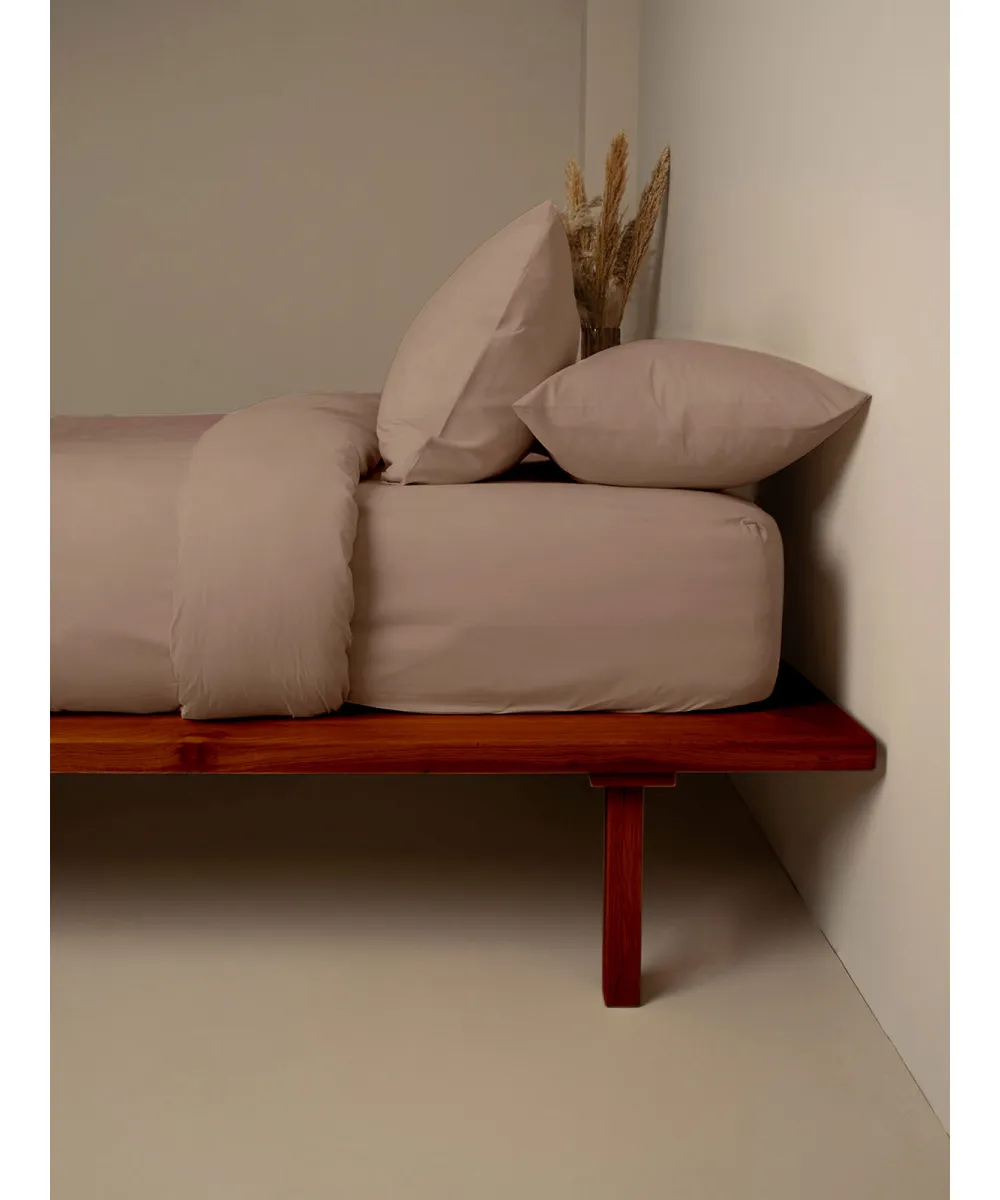 Σετ Σεντόνια Cotton Feelings 118 Brown Μονό με λάστιχο(105x205 30)