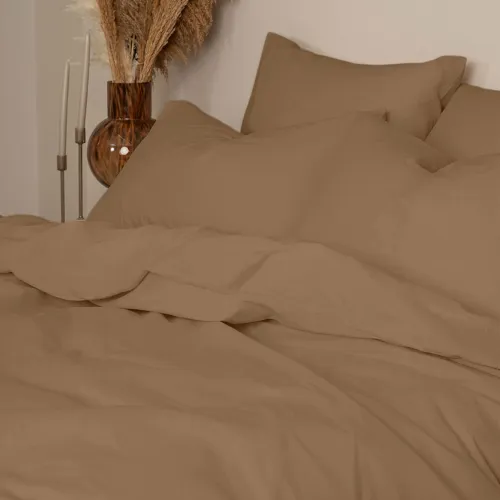Σετ Σεντόνια Cotton Feelings 118 Brown Μονό με λάστιχο(105x205 30)