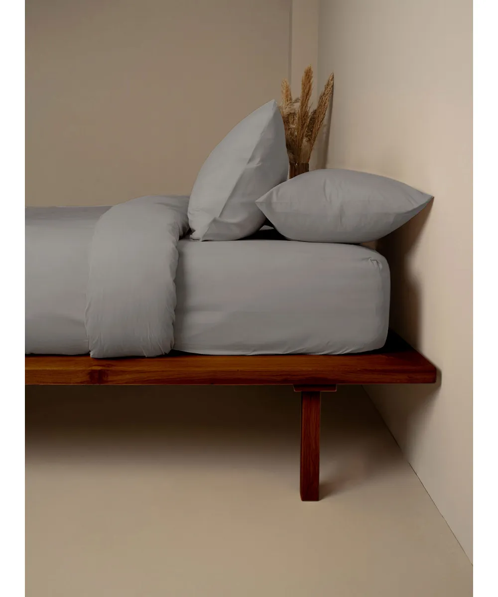 Σετ Σεντόνια Cotton Feelings 122 Paloma Grey Μονό με λάστιχο(105x205 30)