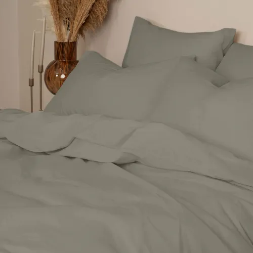 Σετ Σεντόνια Cotton Feelings 122 Paloma Grey Μονό με λάστιχο(105x205 30)