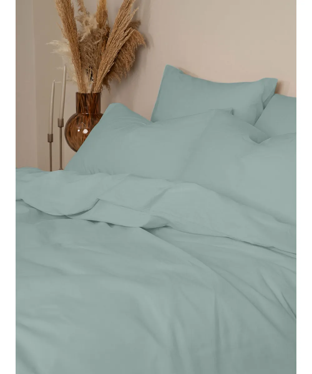Σετ Σεντόνια Cotton Feelings 114 Light Aqua Υπέρδιπλο με λάστιχο (170x205 30)