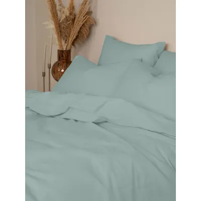 Σετ Σεντόνια Cotton Feelings 114 Light Aqua Υπέρδιπλο με λάστιχο (170x205 30)