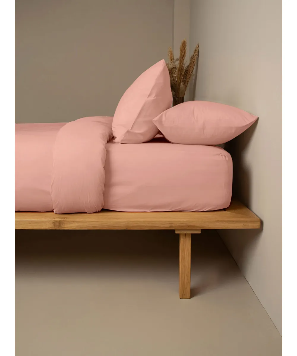 Σετ Σεντόνια Cotton Feelings 116 Light Pink Υπέρδιπλο με λάστιχο (170x205 30)