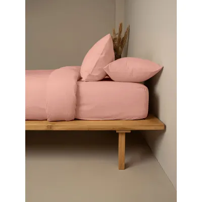 Σετ Σεντόνια Cotton Feelings 116 Light Pink Υπέρδιπλο με λάστιχο (170x205 30)
