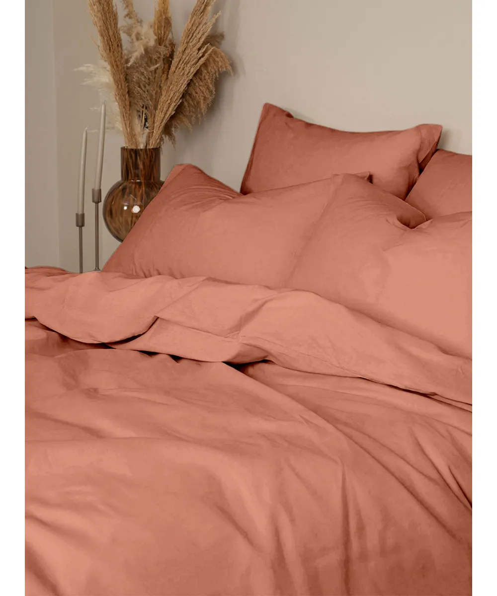 Σετ Σεντόνια Cotton Feelings 117 Peach Υπέρδιπλο (235x270)
