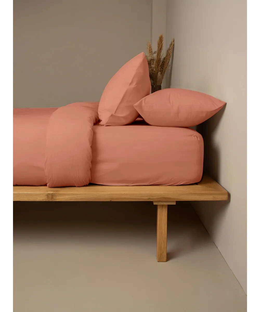 Σετ Σεντόνια Cotton Feelings 117 Peach Υπέρδιπλο με λάστιχο (170x205 30)