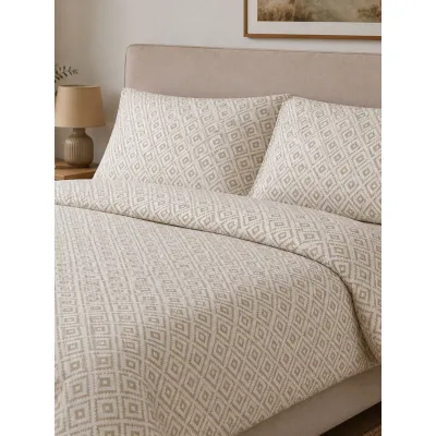 Μαξιλαροθήκη Menta Εμπριμέ 640 Beige 50x70