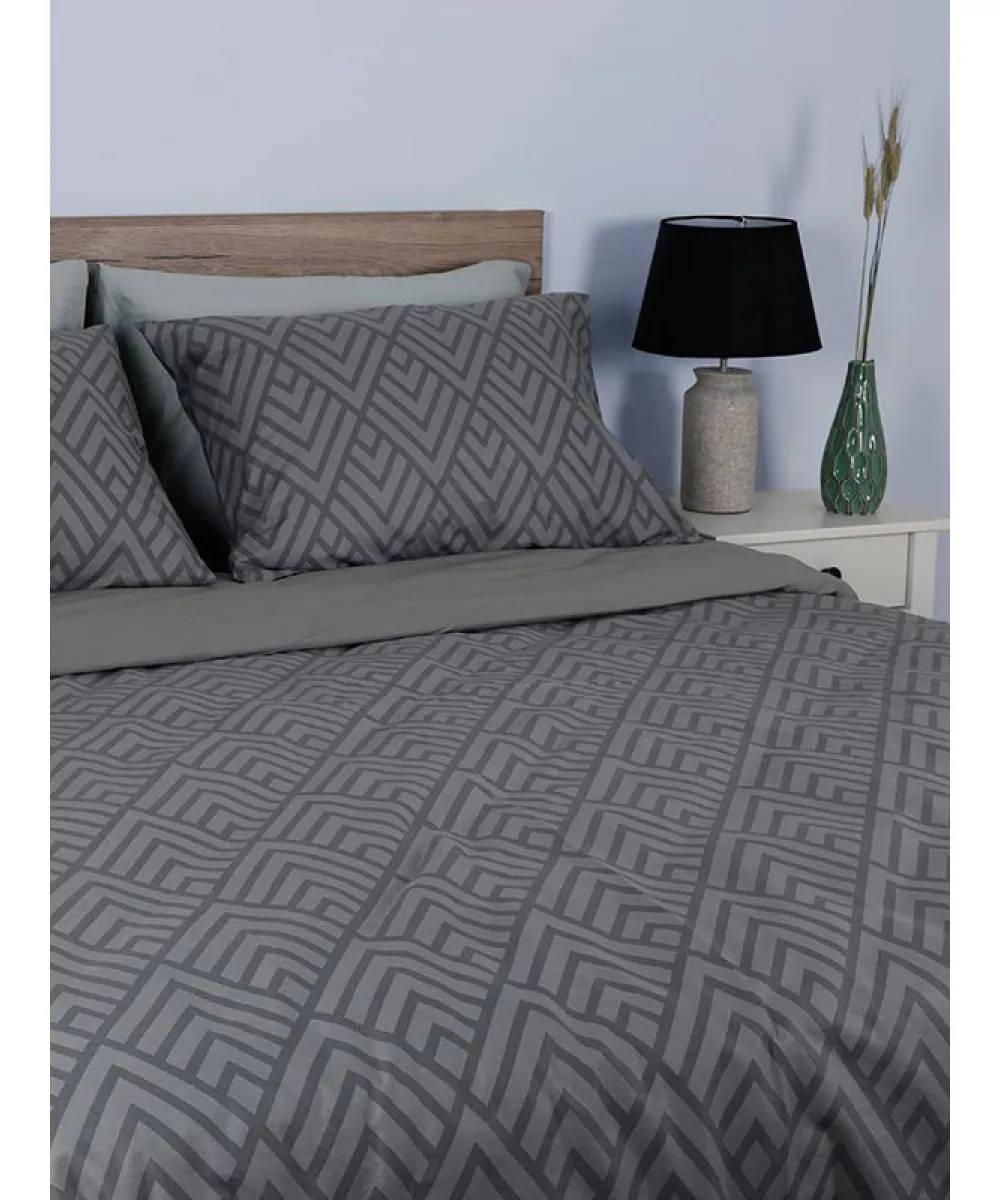 Παπλωματοθήκη Cotton Feelings 2036 Grey Διπλή (200x250)