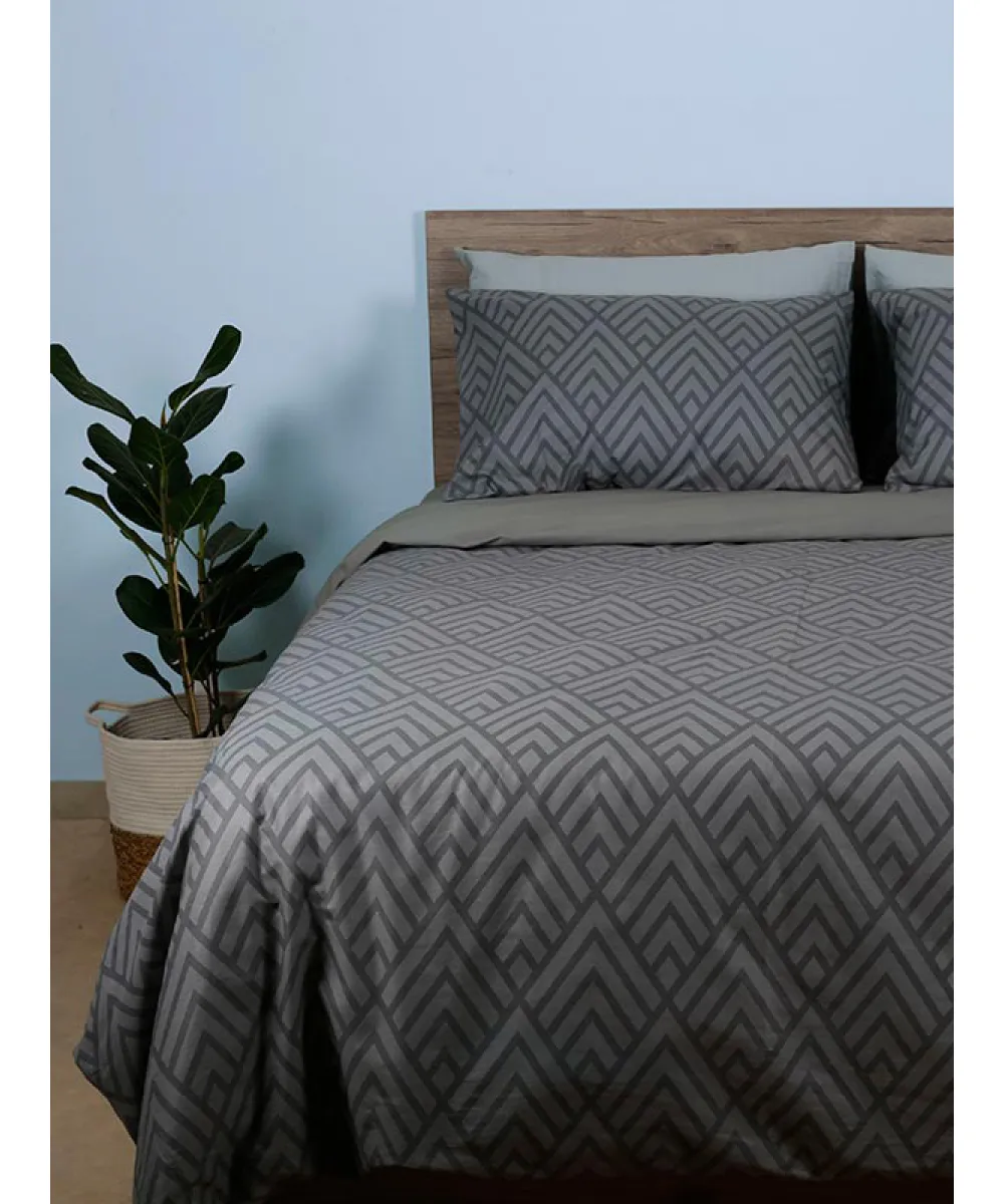 Παπλωματοθήκη Cotton Feelings 2036 Grey Διπλή (200x250)