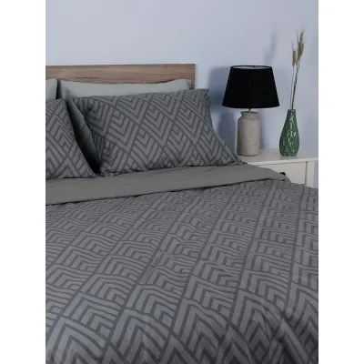 Παπλωματοθήκη Cotton Feelings 2036 Grey Υπέρδιπλη (230x250)