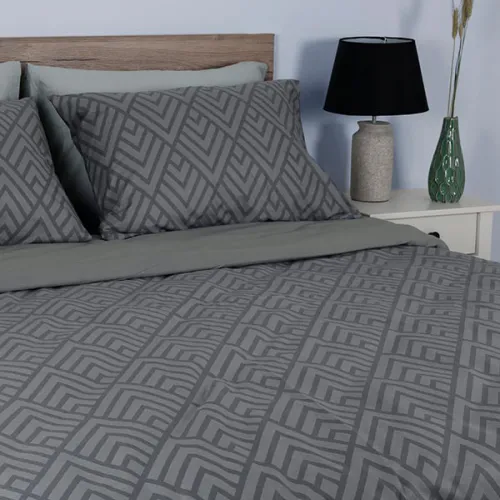 Παπλωματοθήκη Cotton Feelings 2036 Grey Υπέρδιπλη (230x250)