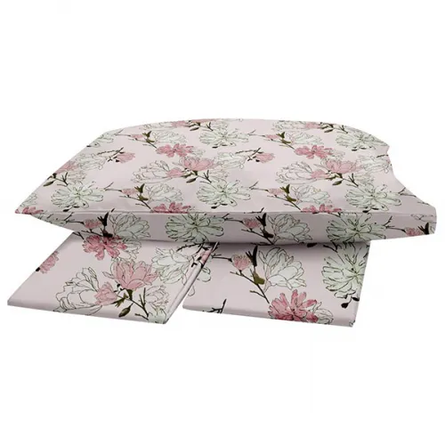 Παπλωματοθήκη Menta Εμπριμέ 070 Pink Υπέρδιπλη (230x250)