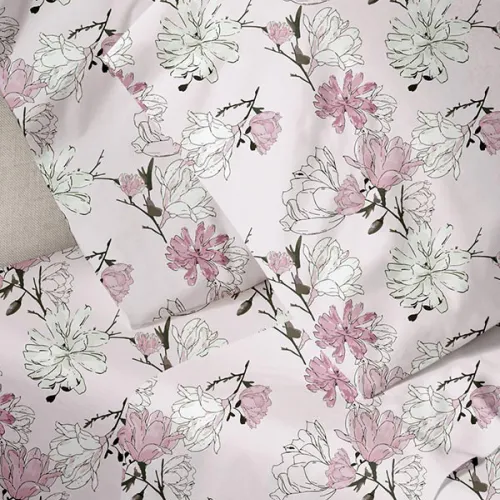 Παπλωματοθήκη Menta Εμπριμέ 070 Pink Υπέρδιπλη (230x250)