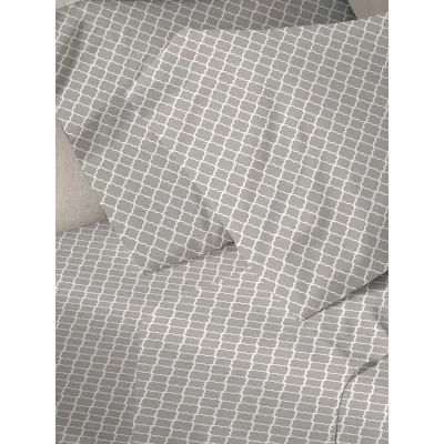 Παπλωματοθήκη Menta Εμπριμέ 530 Grey Υπέρδιπλη (230x250)