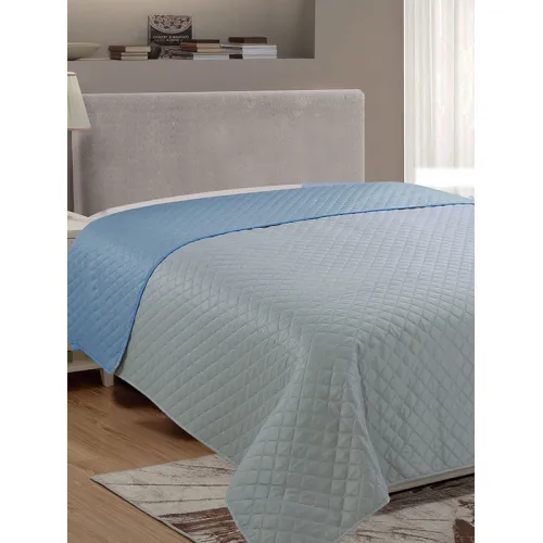Κουβερλί Fiber Grey/Blue Μονό (160x220)