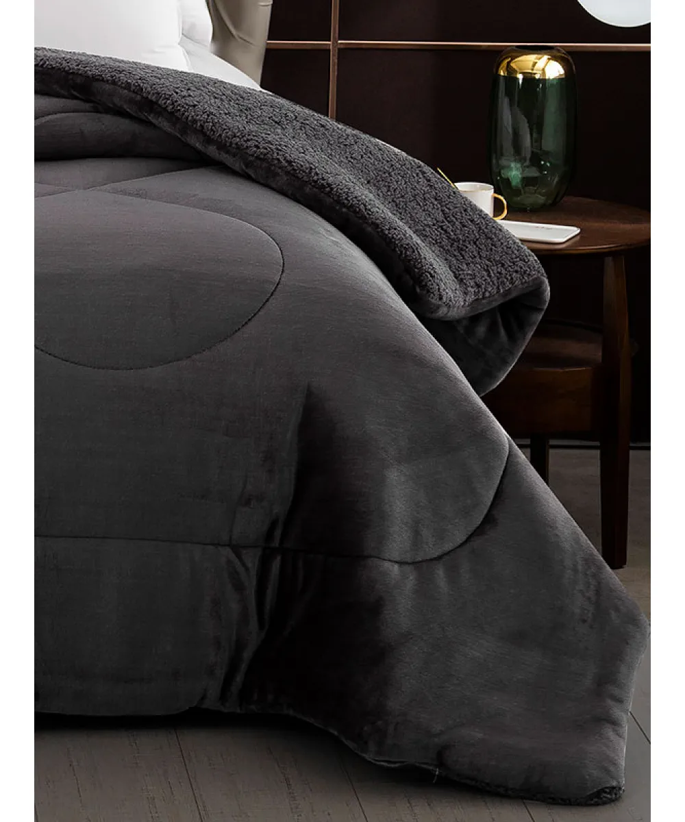 Κουβερτοπάπλωμα Coral Anthracite Υπέρδιπλο (220x240)
