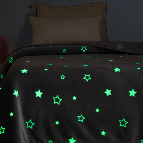 Κουβέρτα φωσφοριζέ κούνιας Stars Pink 110x140