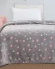 Κουβέρτα φωσφοριζέ κούνιας Stars Pink 110x140