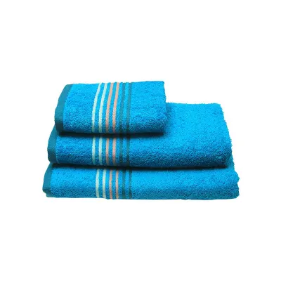 Πετσέτα πενιέ Stripes Turquoise Προσώπου (50x100)