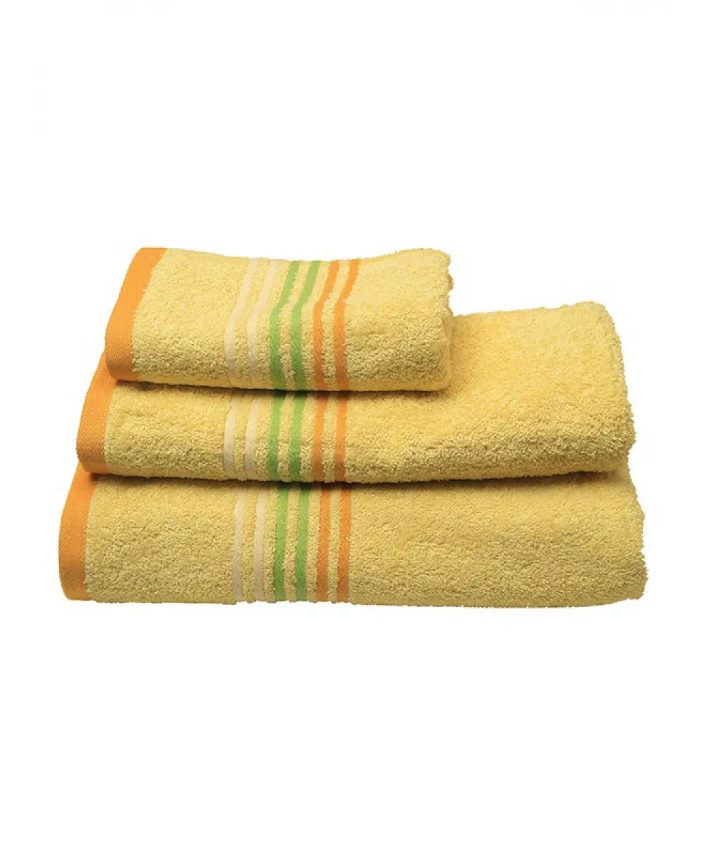 Πετσέτα πενιέ Stripes Yellow Προσώπου (50x100)