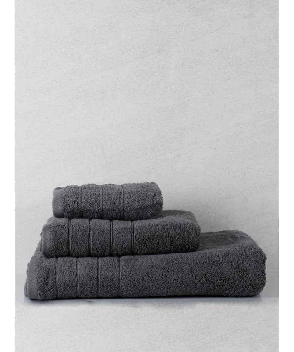 Πετσέτα πενιέ Dory 10 Dark Grey Σετ 3 τεμ.