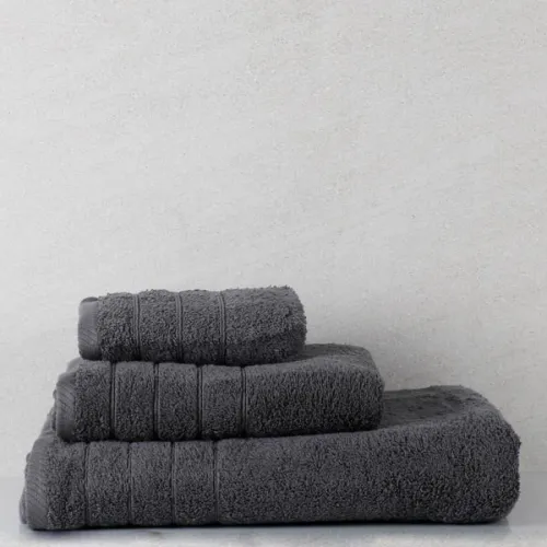 Πετσέτα πενιέ Dory 10 Dark Grey Προσώπου (50x100)