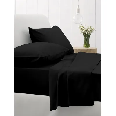Κατωσέντονο Cotton Feelings με λάστιχο 111 Black Ημίδιπλο (120x200 30)
