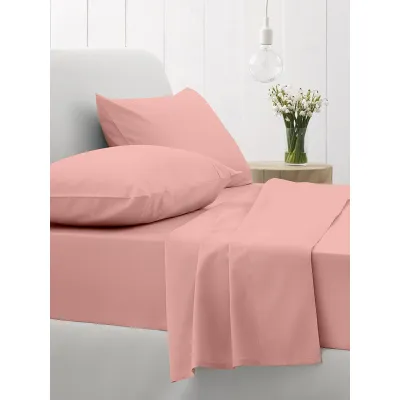 Σεντόνι Cotton Feelings φλατ 101 Powder Μονό (165x270)