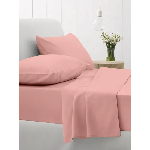 Σεντόνι Cotton Feelings φλατ 101 Powder Μονό (165x270)