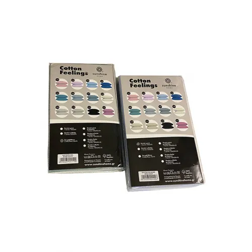 Σεντόνι Cotton Feelings φλατ 106 Light Grey Μονό (165x270)