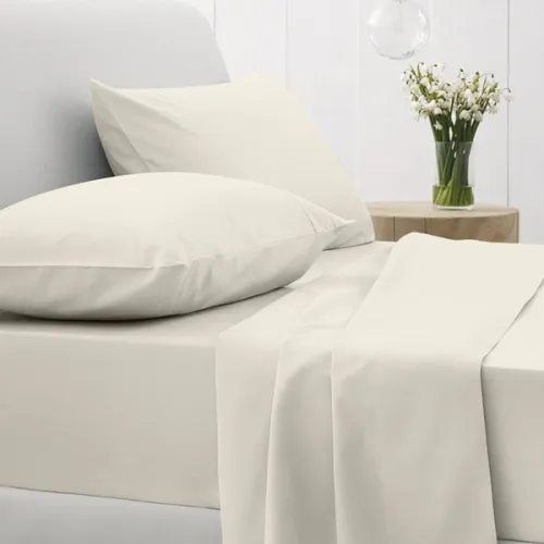 Σετ Σεντόνια Cotton Feelings 108 Ecru Μονό με λάστιχο(105x205 30)