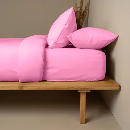 Σετ Σεντόνια Cotton Feelings 112 Fuchsia Μονό με λάστιχο(105x205 30)