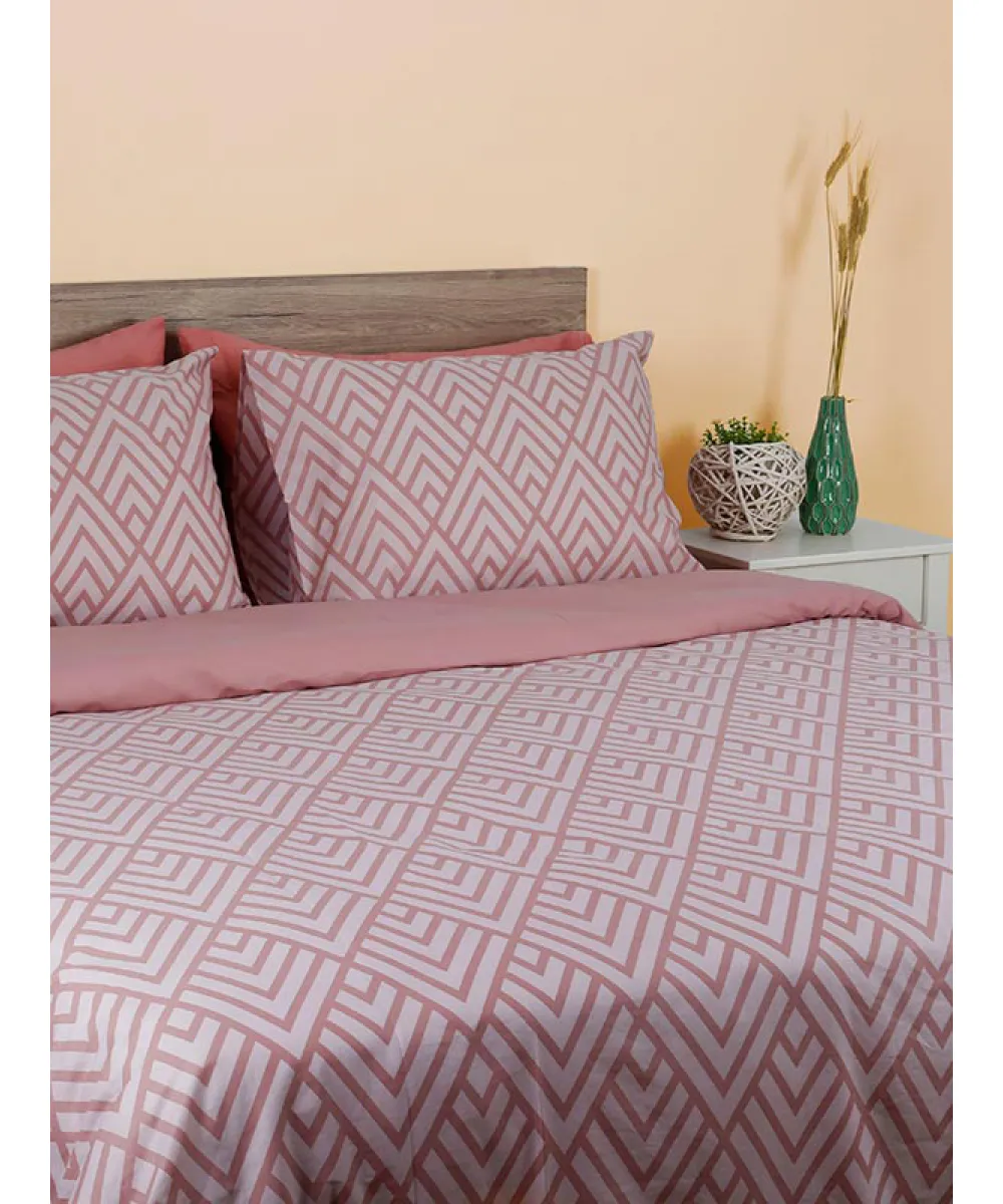 Σετ Σεντόνια Cotton Feelings 2036 Pink Μονό (165x270)