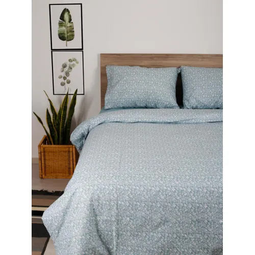 Σετ Σεντόνια Cotton Feelings 920 Aqua Μονό (165x270)