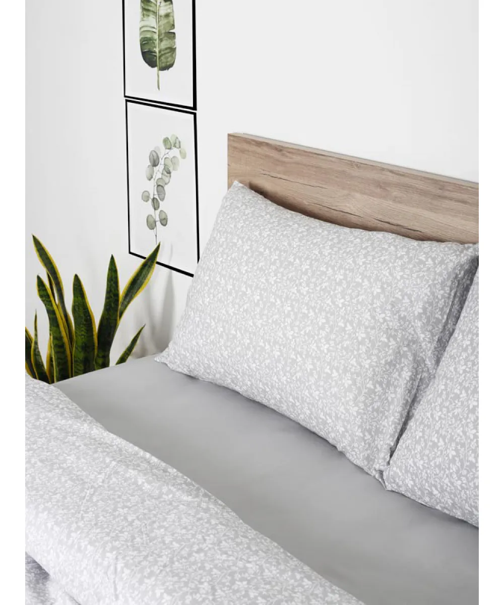 Σετ Σεντόνια Cotton Feelings 920 Grey Μονό (165x270)