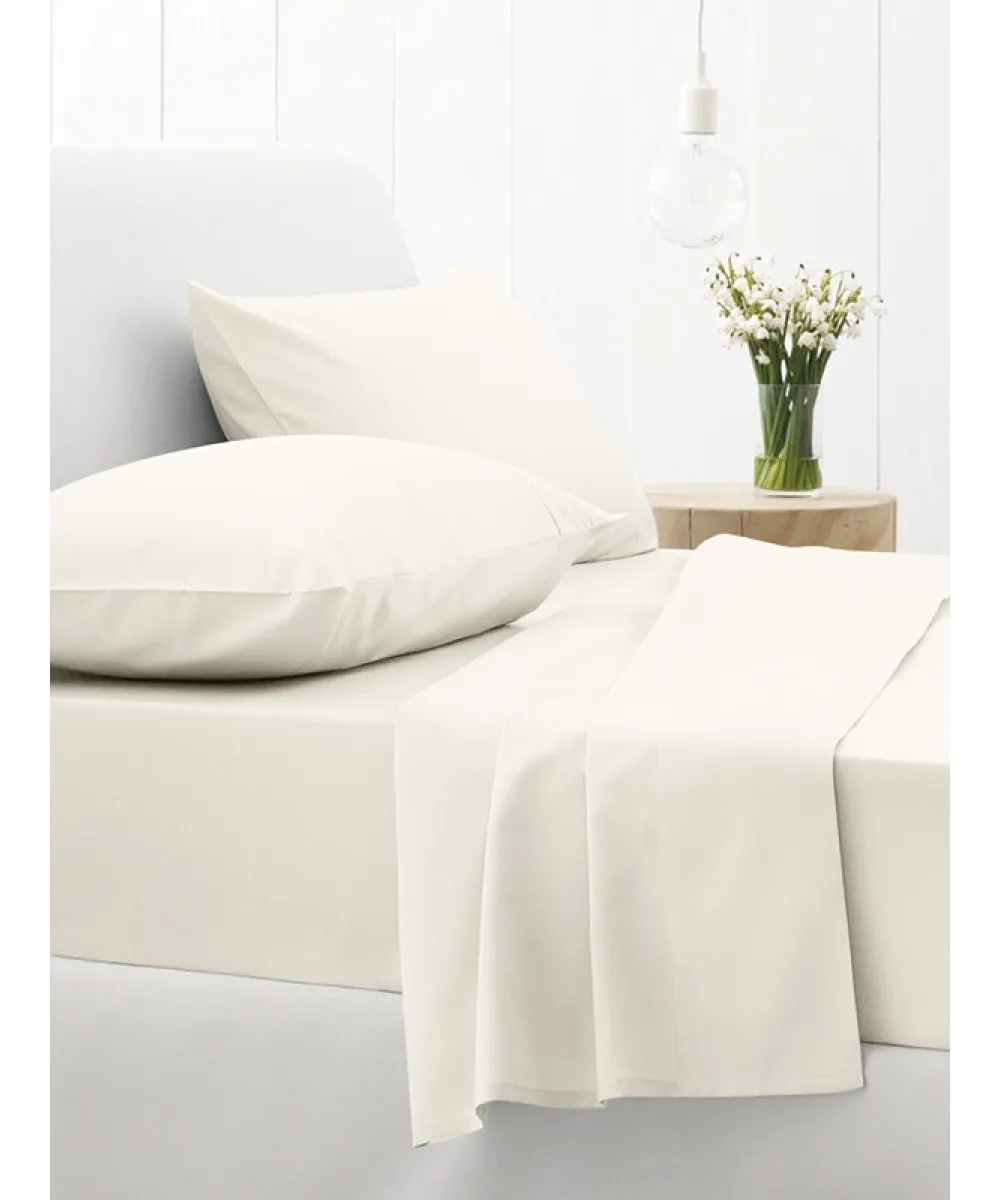 Σετ Σεντόνια Cotton Feelings 100 White Διπλό με λάστιχο (150x205 30)